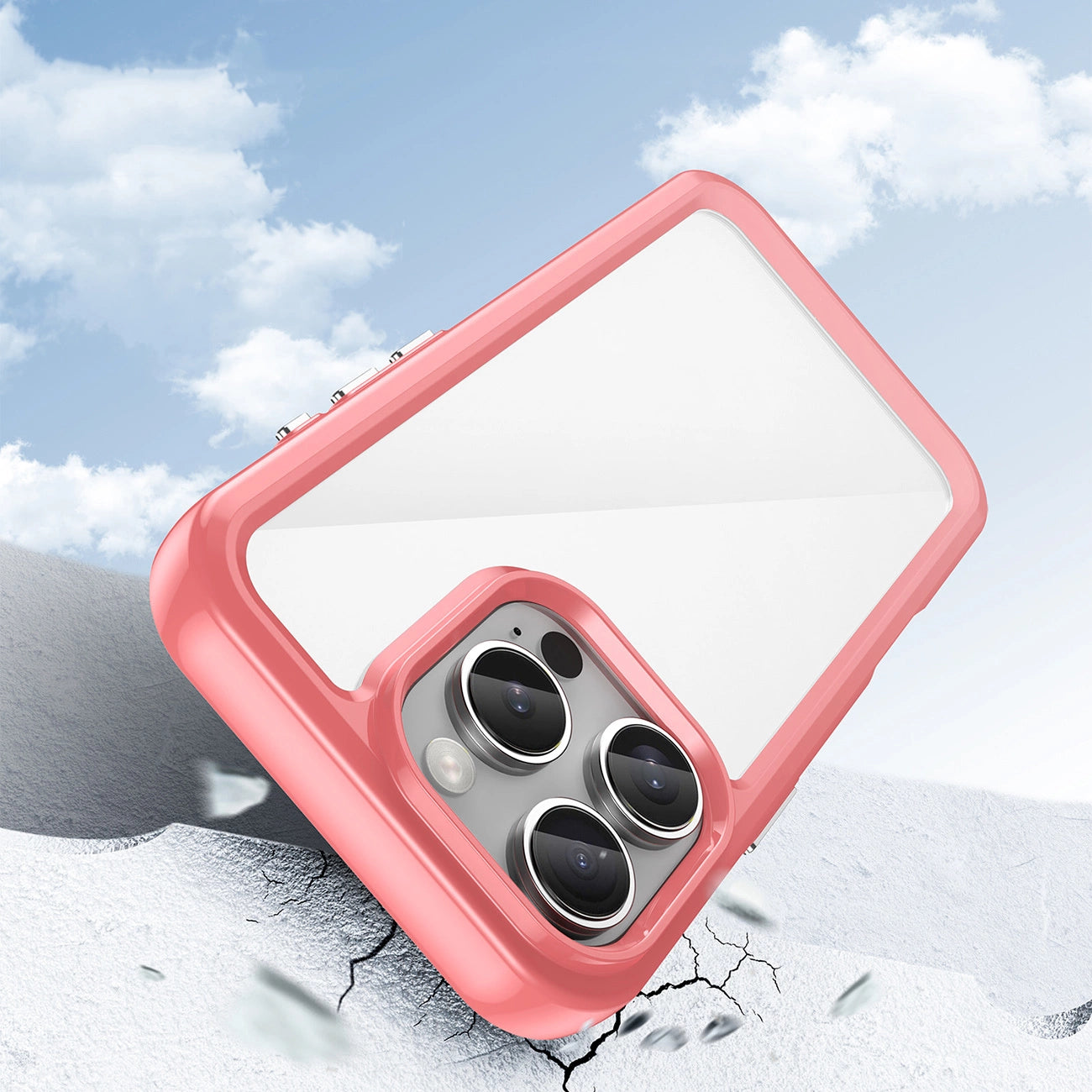 Outer Space Case with Gel Frame for iPhone 16 Pro Max - Red_2