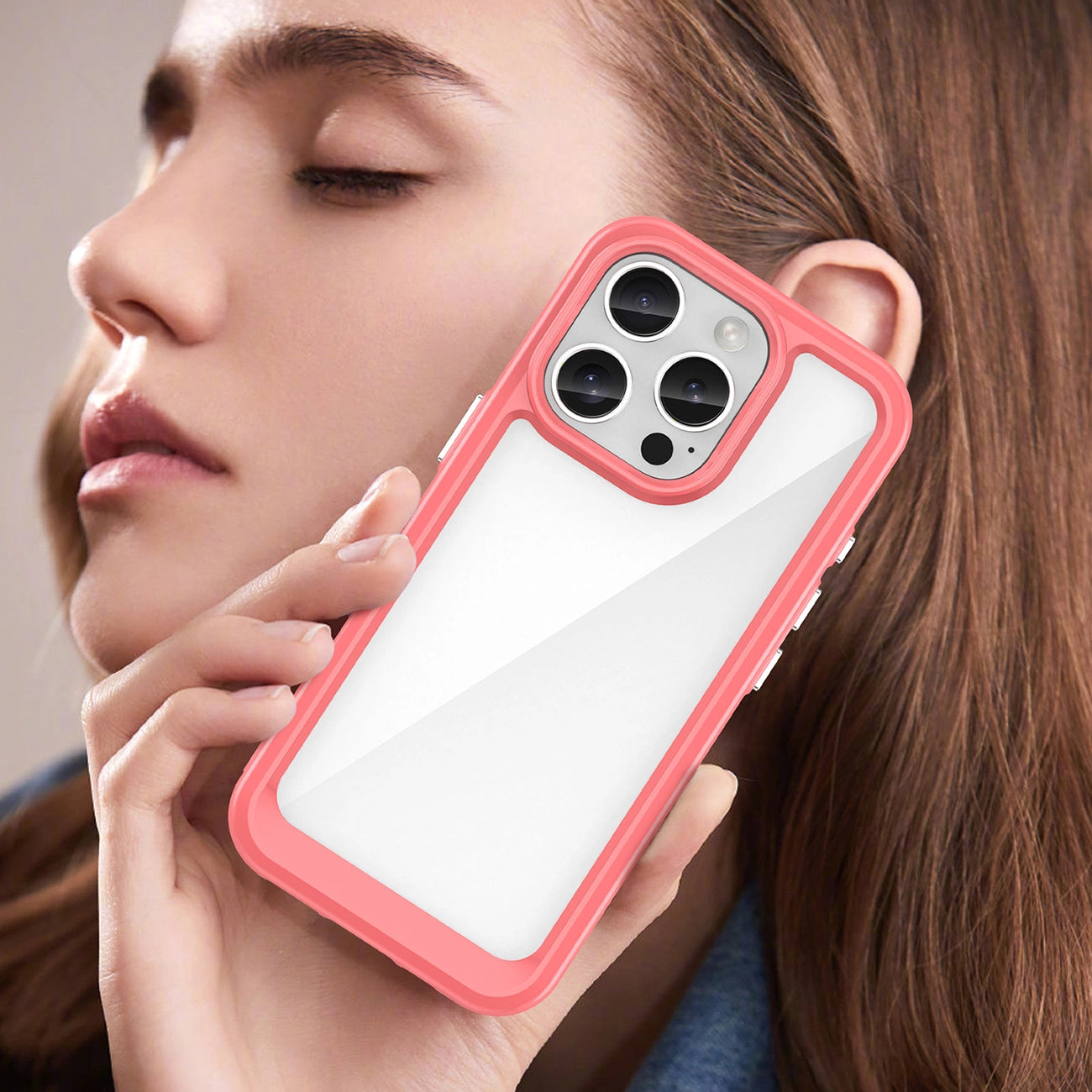 Outer Space Case with Gel Frame for iPhone 16 Pro Max - Red_6