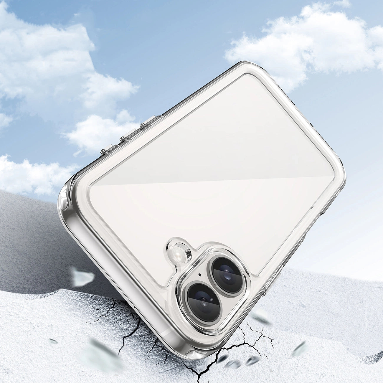 Outer Space Case with Gel Frame for iPhone 16 - Clear_2