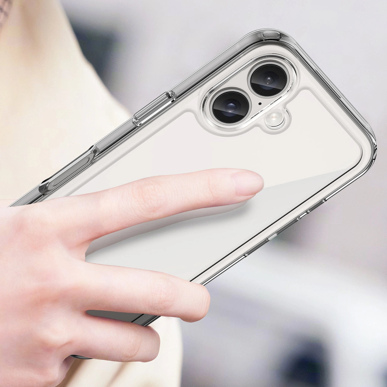 Outer Space Case with Gel Frame for iPhone 16 Plus - Clear_4
