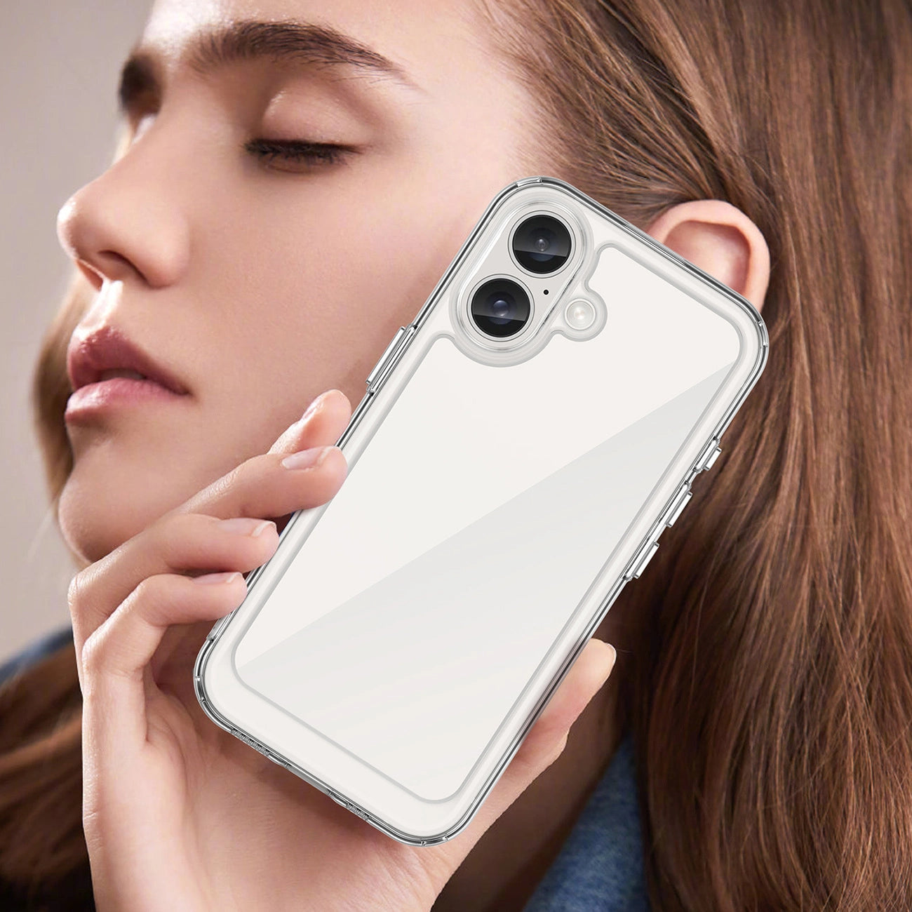Outer Space Case with Gel Frame for iPhone 16 Plus - Clear_6