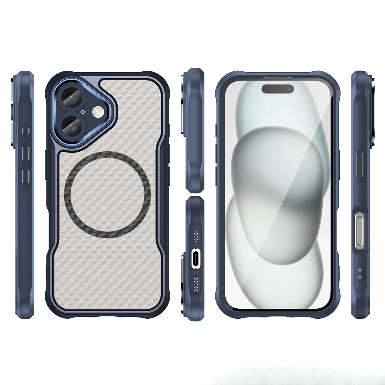 Leading Series MagSafe Silicone Case for iPhone 16 - Blue_2