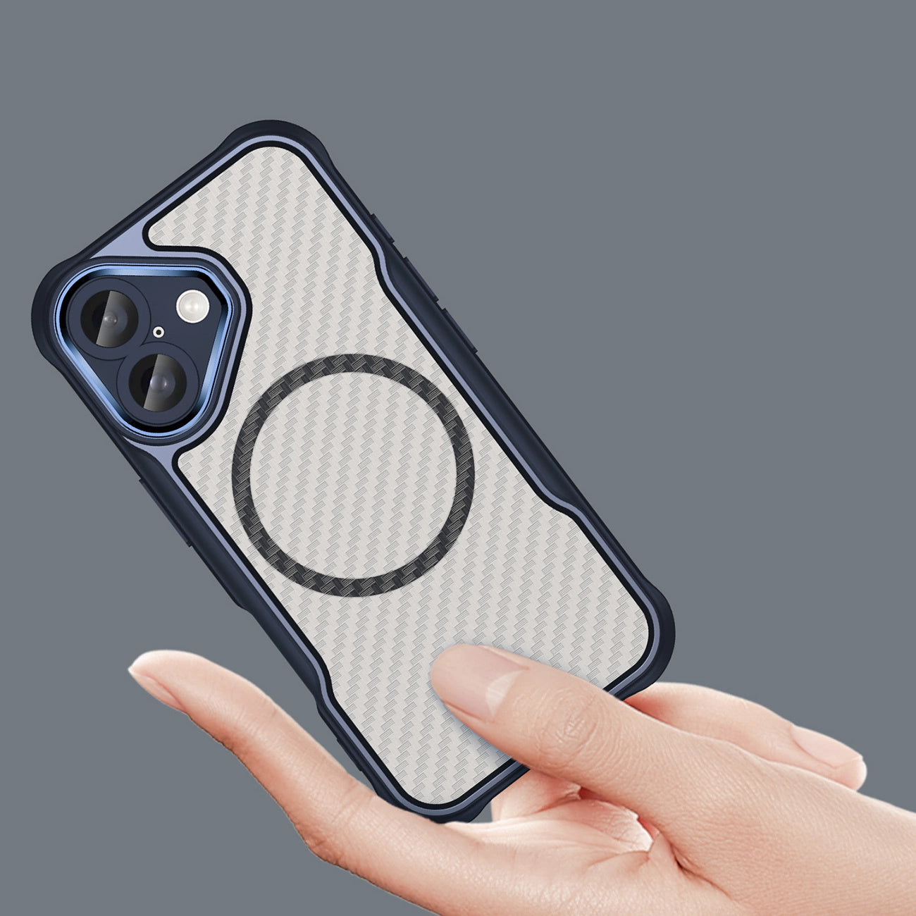 Leading Series MagSafe Silicone Case for iPhone 16 Plus - Blue_4