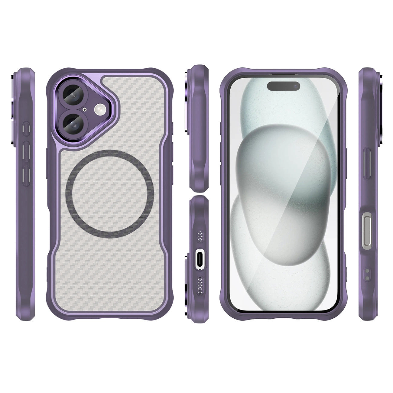 Leading Series MagSafe Silicone Case for iPhone 16 - Purple_2