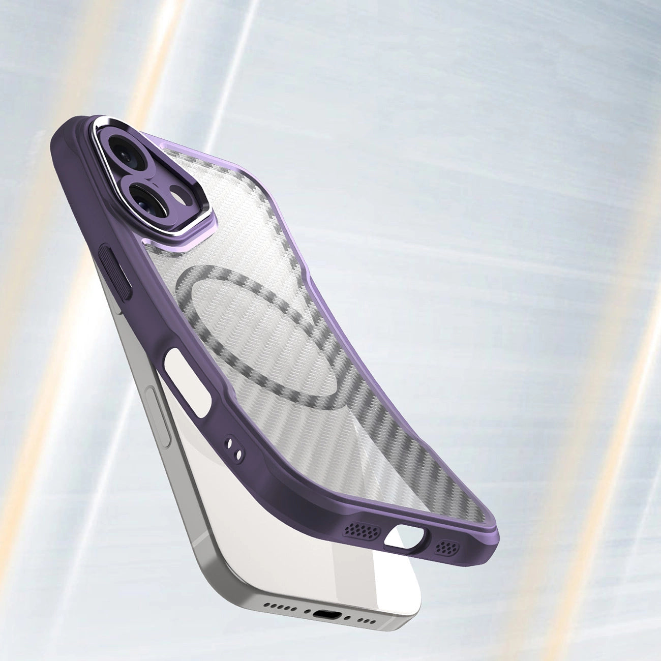 Leading Series MagSafe Silicone Case for iPhone 16 - Purple_3