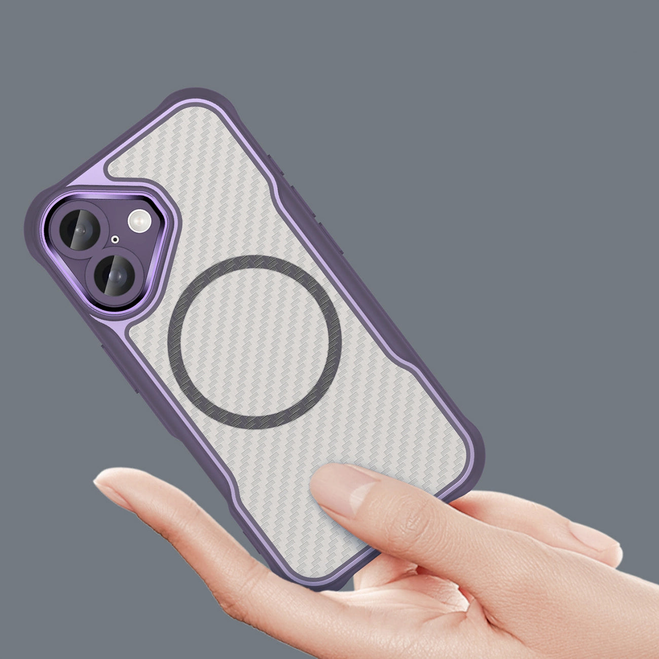 Leading Series MagSafe Silicone Case for iPhone 16 - Purple_4