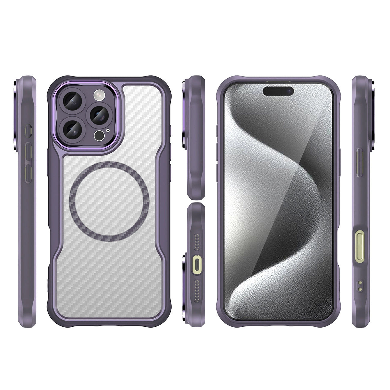 Leading Series MagSafe Silicone Case for iPhone 16 Pro - Purple_2