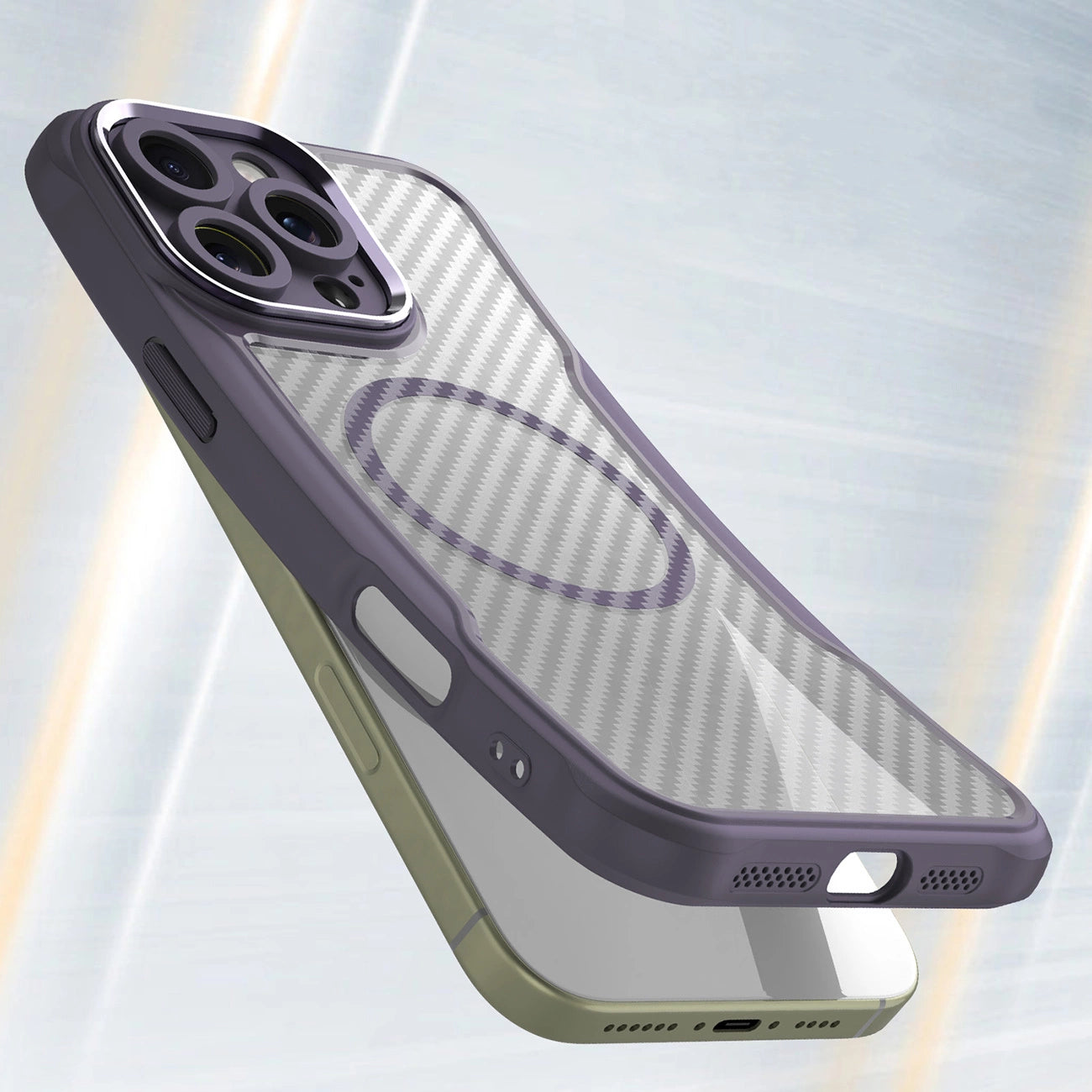 Leading Series MagSafe Silicone Case for iPhone 16 Pro - Purple_3