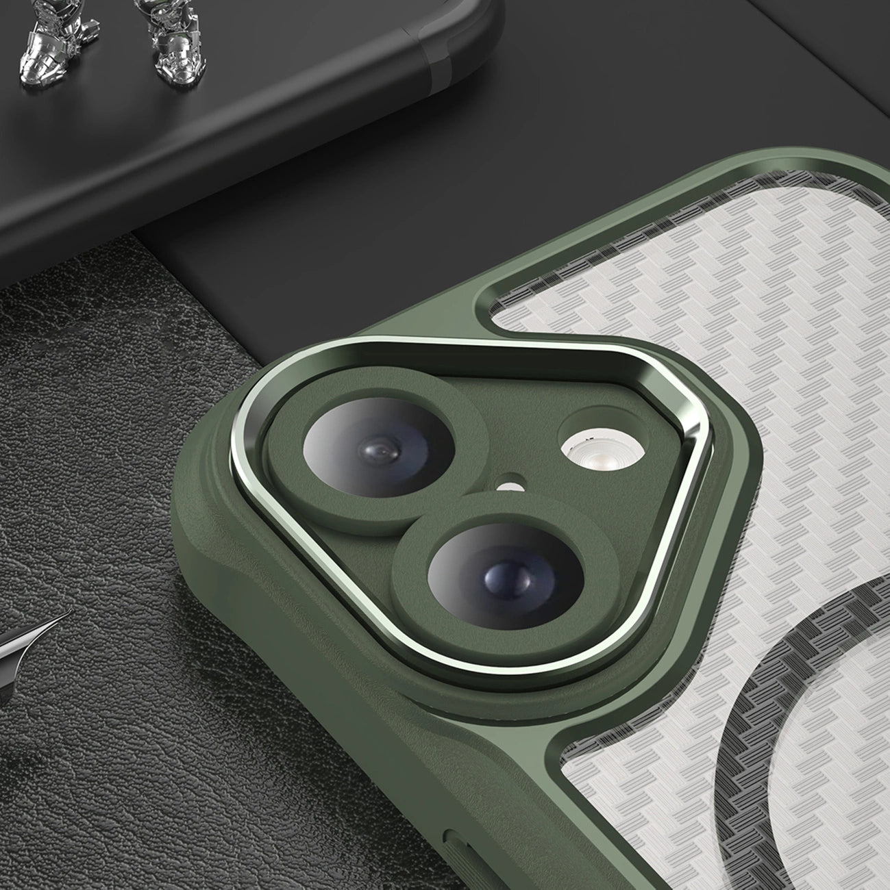 Leading Series MagSafe Silicone Case for iPhone 16 Plus - Green_5