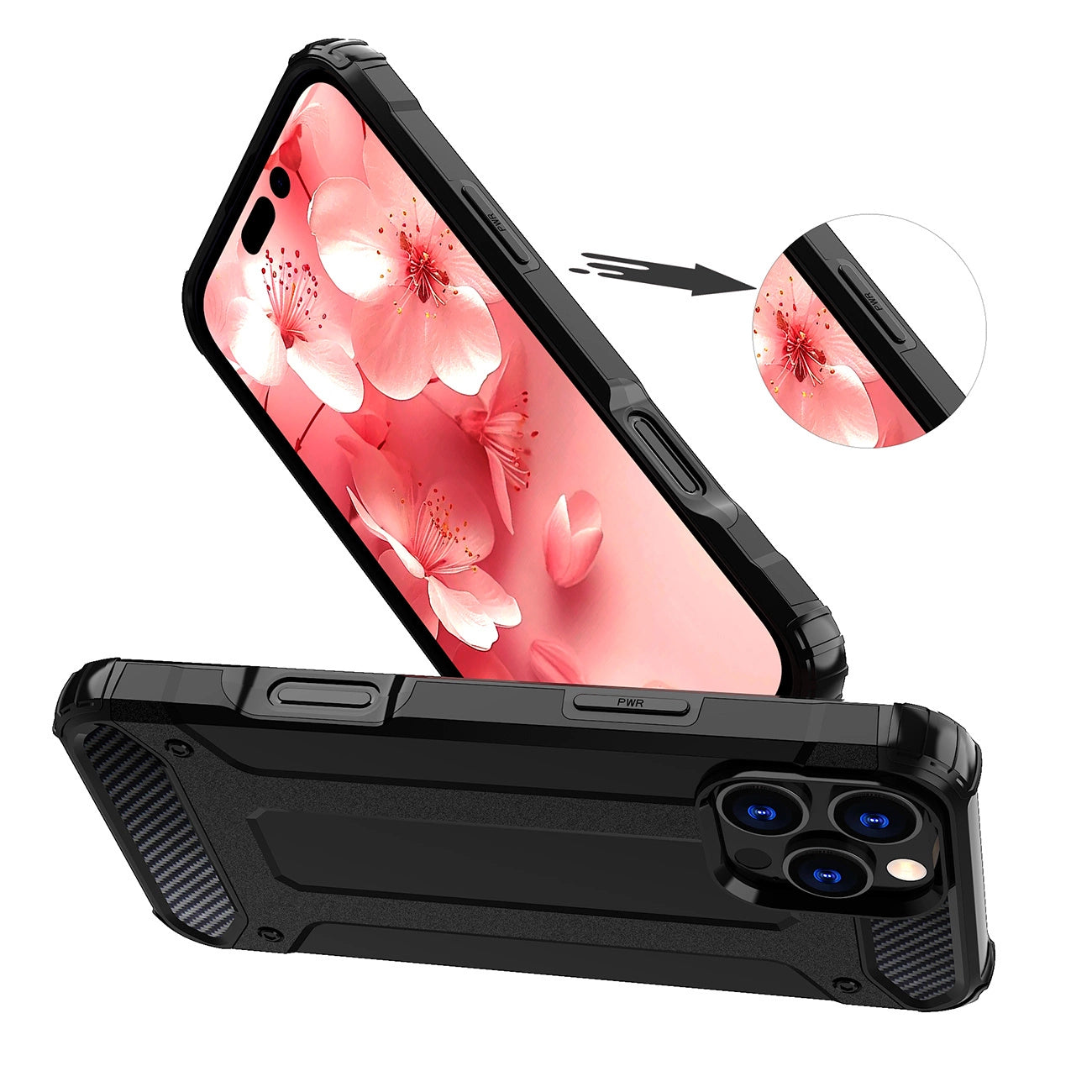 Hybrid Armor iPhone 16 Pro Max Case - Black_3
