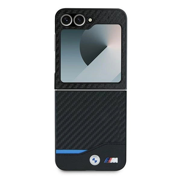 BMW Carbon Blue Line Case for Samsung Galaxy Z Flip 6 - Black_1