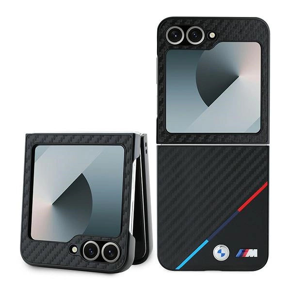 BMW Carbon Tricolor Case for Samsung Galaxy Z Flip 6 - Black_0