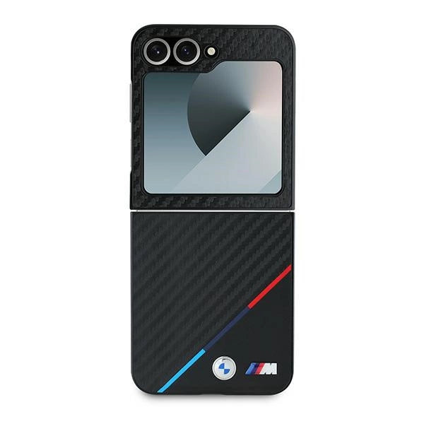 BMW Carbon Tricolor Case for Samsung Galaxy Z Flip 6 - Black_1