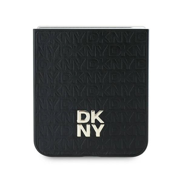 DKNY Repeat Pattern Stack Logo Case for Samsung Galaxy Z Flip6 - Black_4