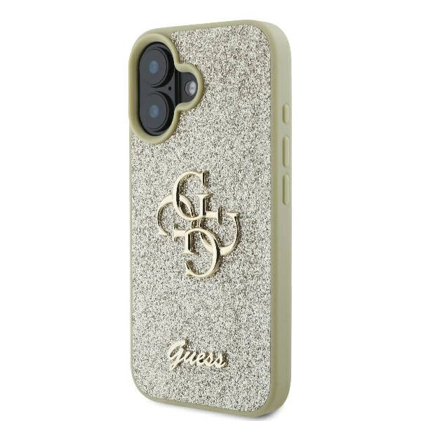 Guess Fixed Glitter Big 4G Case for iPhone 16 Plus - Gold_1