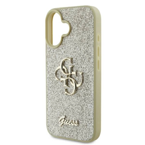 Guess Fixed Glitter Big 4G Case for iPhone 16 Plus - Gold_5