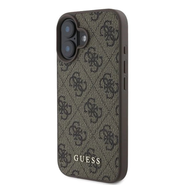 Guess 4G Classic iPhone 16 Case - Brown_1