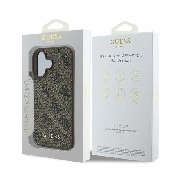 Guess 4G Classic iPhone 16 Case - Brown_4
