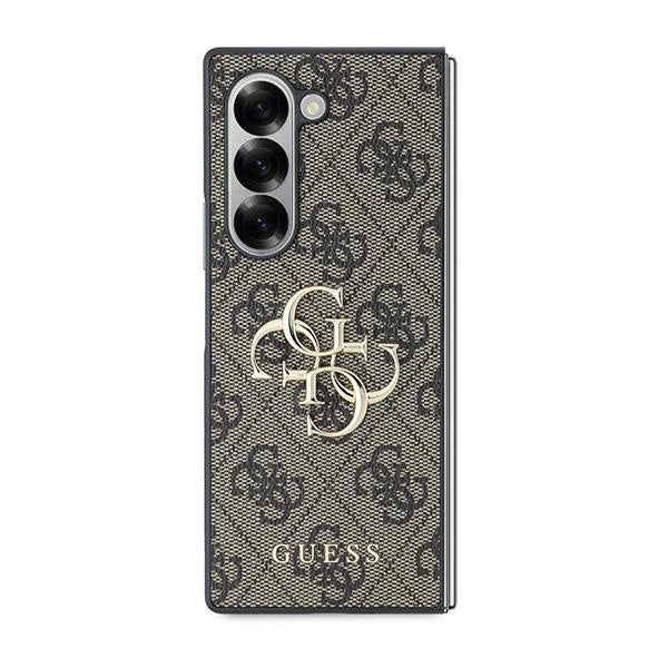 Guess Leather 4G Metal Logo Case for Samsung Galaxy Z Fold 6 - Brown_1