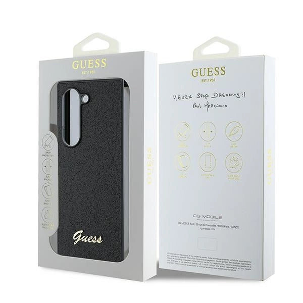 Guess 4G Glitter Script Case for Samsung Galaxy Z Fold 6 - Black_6