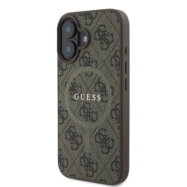 Guess 4G Ring Classic Logo MagSafe iPhone 16 Plus Case - Brown_1