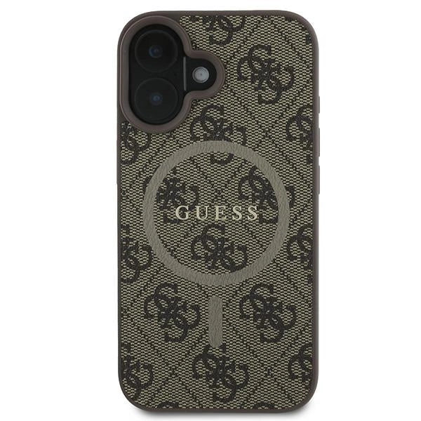 Guess 4G Ring Classic Logo MagSafe iPhone 16 Plus Case - Brown_2