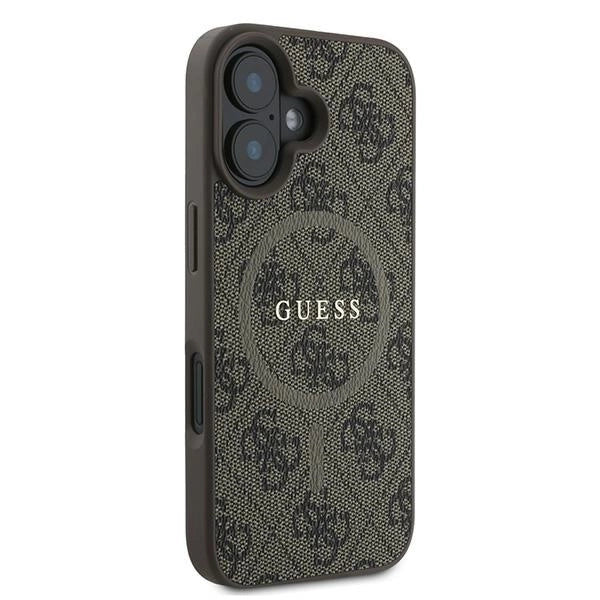 Guess 4G Ring Classic Logo MagSafe iPhone 16 Plus Case - Brown_3