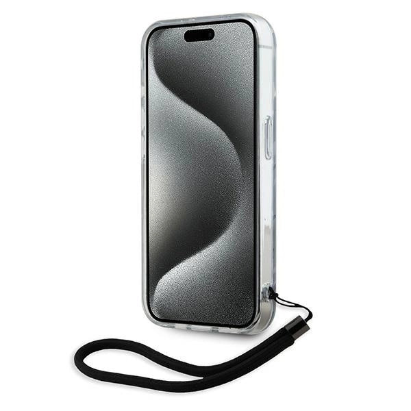 Karl Lagerfeld Zebra With Cord iPhone 15 Pro Max Case - Purple_3