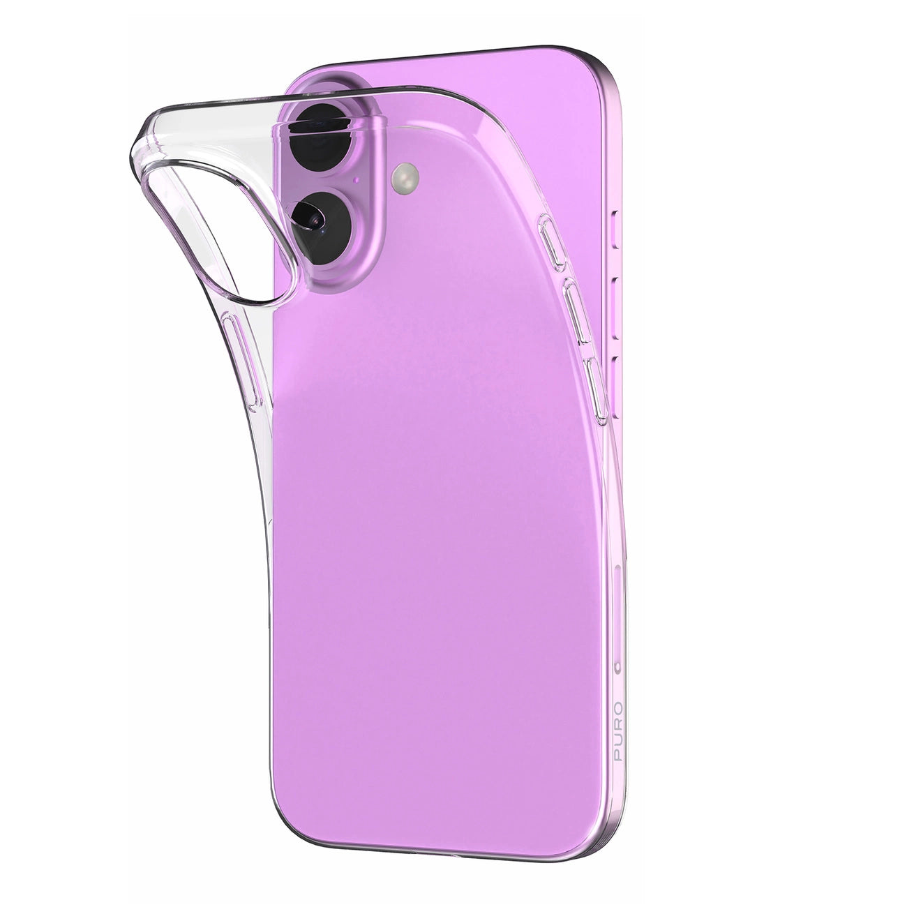 Puro 03 Nude Silicone Case for iPhone 16 Plus - Transparent_0