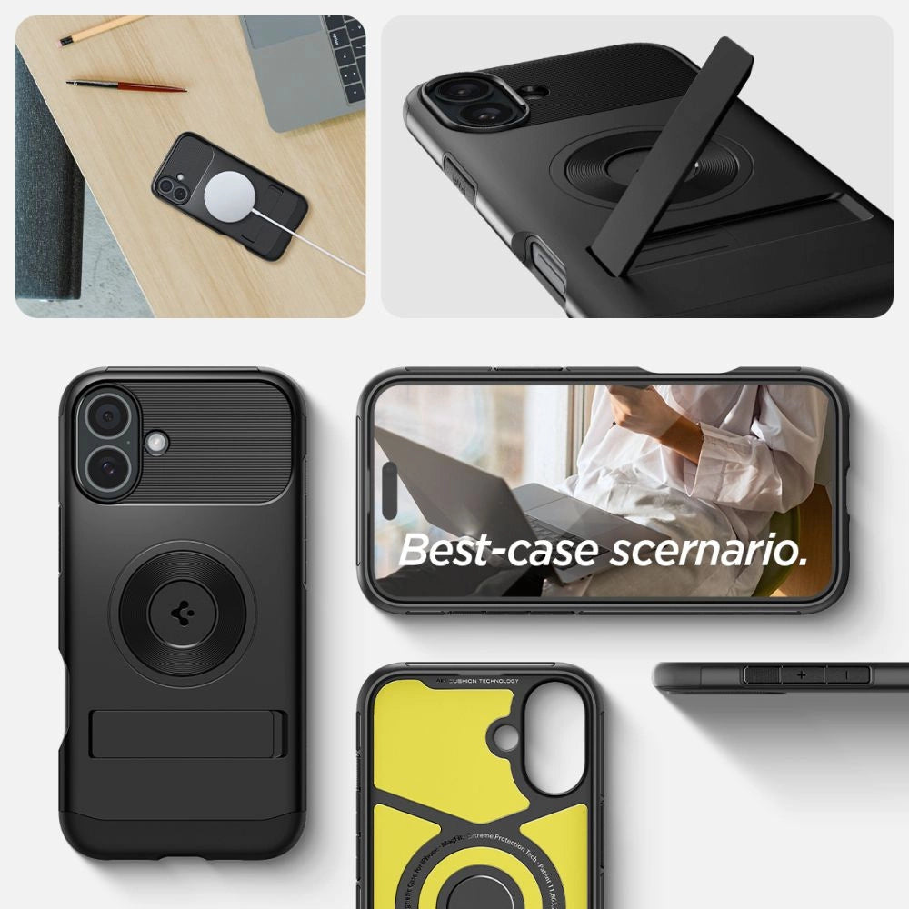 Spigen Slim Armor MagSafe iPhone 16 Case - Black_11