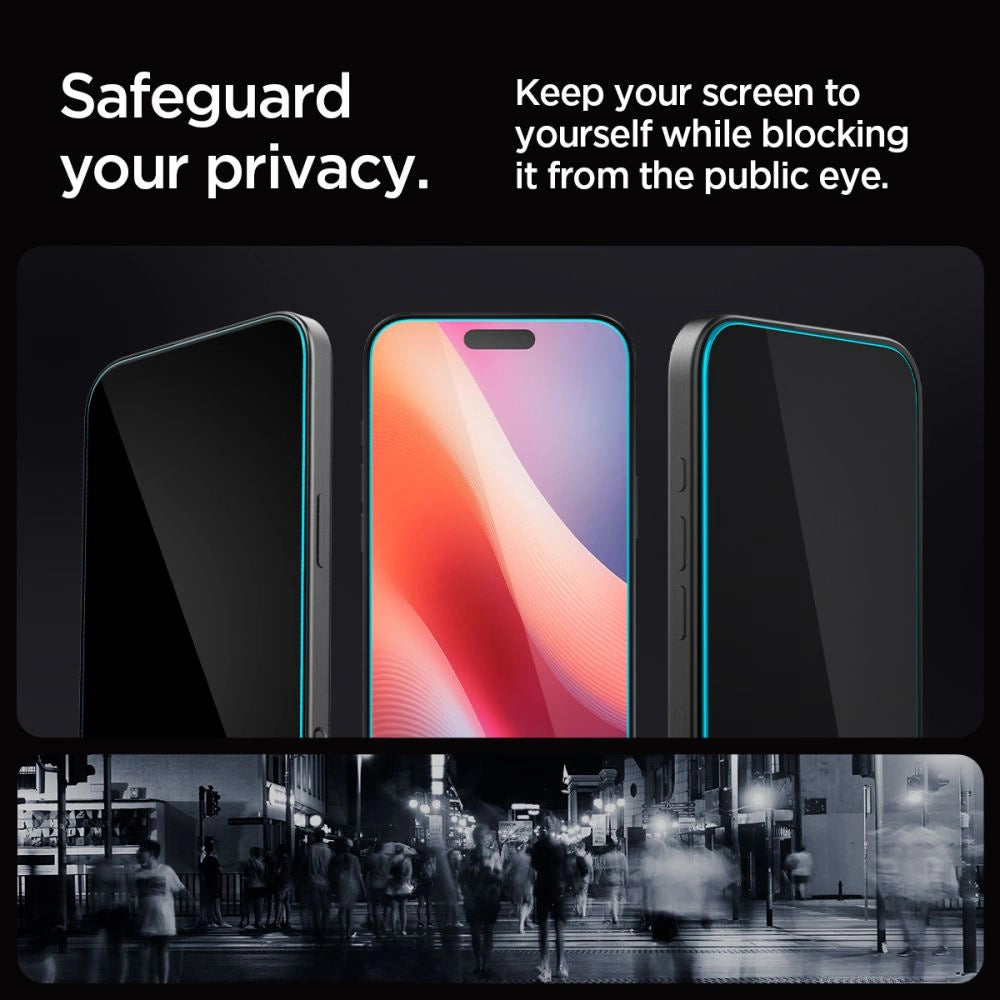 Spigen Glas.tR EZ Fit Privacy Tempered Glass for iPhone 16 Pro - 2 pcs._11
