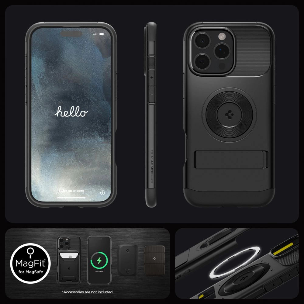 Spigen Slim Armor MagSafe iPhone 16 Pro Case - Black_11