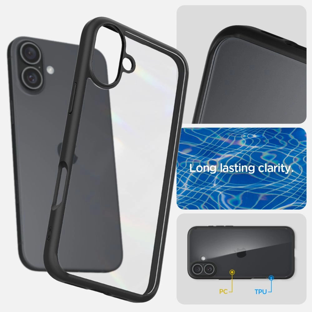 Spigen Ultra Hybrid iPhone 16 Plus Case - Matte Black_9