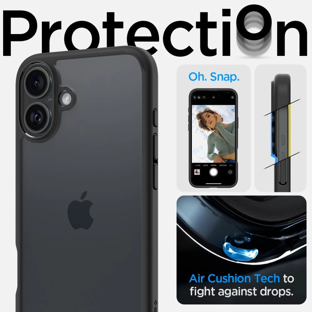 Spigen Ultra Hybrid iPhone 16 Plus Case - Matte Black_10