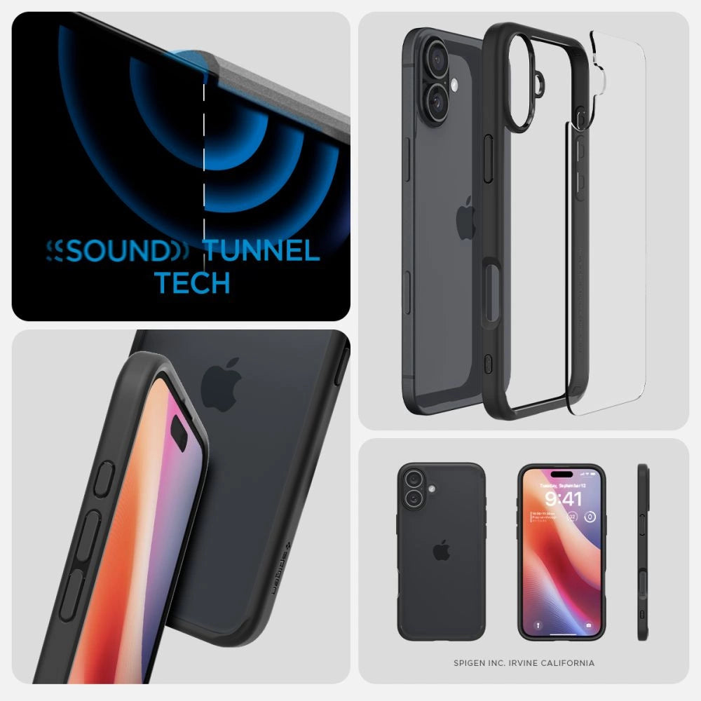 Spigen Ultra Hybrid iPhone 16 Plus Case - Matte Black_12