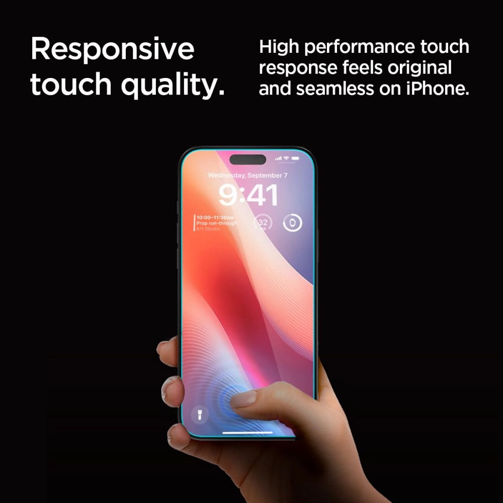 Spigen Glas.tR EZ Fit Privacy Tempered Glass for iPhone 16 Pro Max - 2 pcs._12
