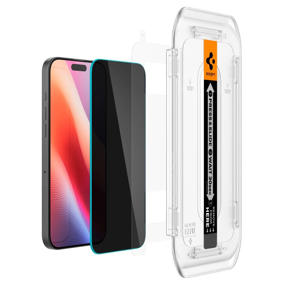 Spigen Glas.tR EZ Fit Privacy Tempered Glass for iPhone 16 Pro Max - 2 pcs._7