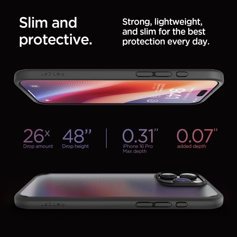 Spigen Ultra Hybrid Case for iPhone 16 Pro Max - Black_12