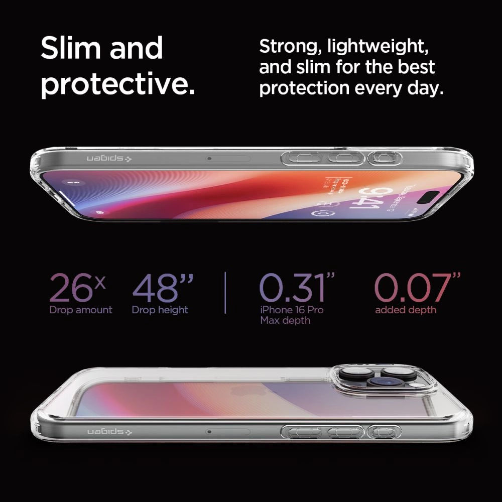 Spigen Ultra Hybrid Case for iPhone 16 Pro Max - Clear_12