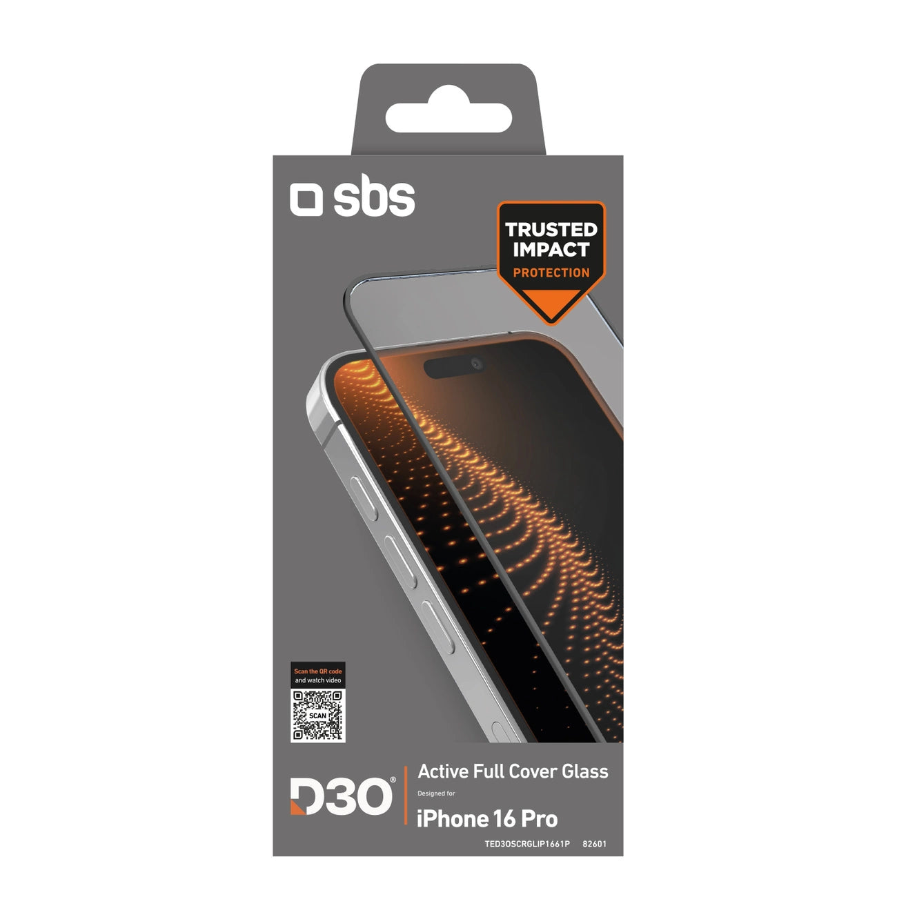 SBS Tempered Glass D3O with frame for iPhone 16 Pro_1