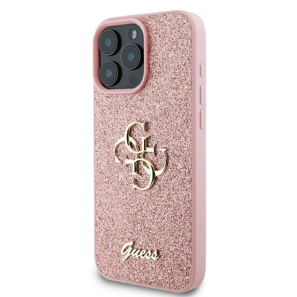 Guess Fixed Glitter Big 4G Case for iPhone 16 Pro - Pink_1