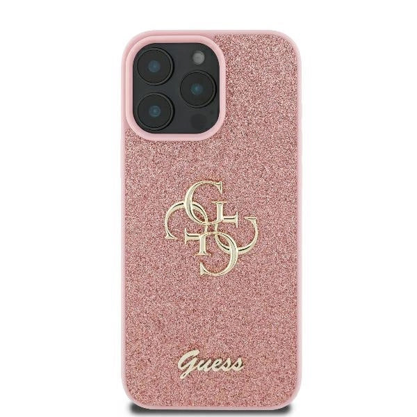 Guess Fixed Glitter Big 4G Case for iPhone 16 Pro - Pink_2