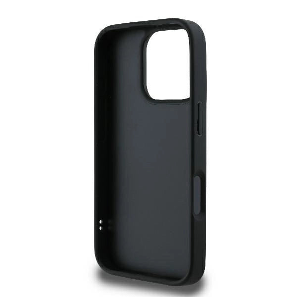 Guess Quilted Metal Logo iPhone 16 Pro Case - Black_6