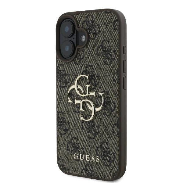 Guess 4G Big Logo iPhone 16 Case - Brown_1