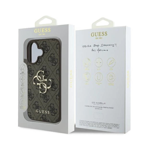 Guess 4G Big Logo iPhone 16 Case - Brown_7
