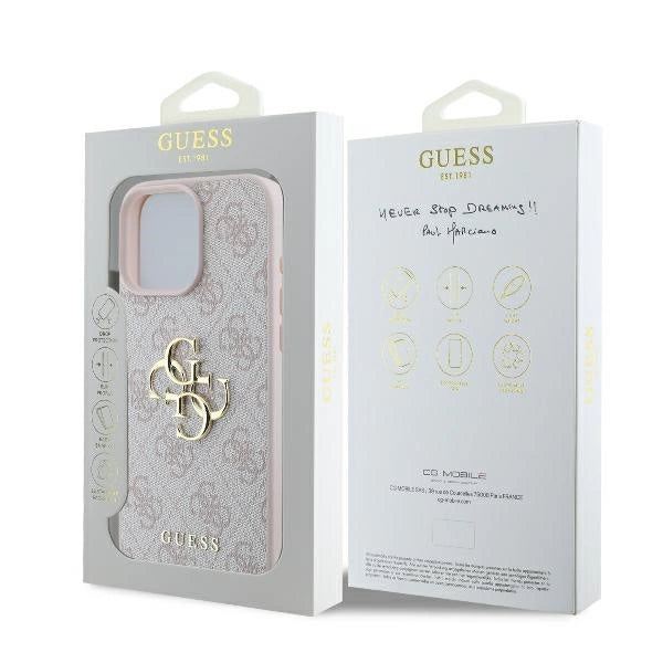Guess 4G Big Logo iPhone 16 Pro Max Case - Pink_7