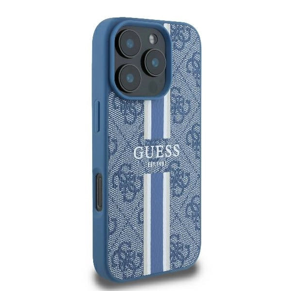 Guess 4G Printed Stripes MagSafe case for iPhone 16 Pro - blue_3