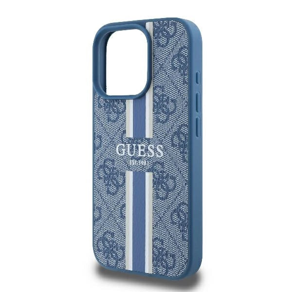 Guess 4G Printed Stripes MagSafe case for iPhone 16 Pro - blue_5