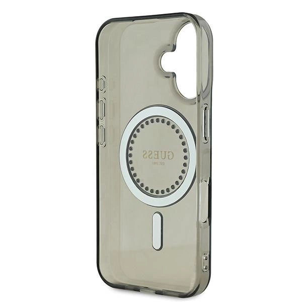 Guess IML Rhinestones MagSafe iPhone 16 Case - Black_6