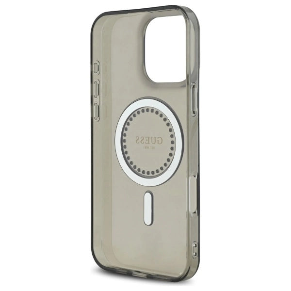 Guess IML Rhinestones MagSafe Case for iPhone 16 Pro Max - Black_6